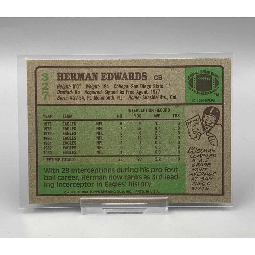 Herman Edwards‎ Topps 1984 #327 Philadelphia Eagles